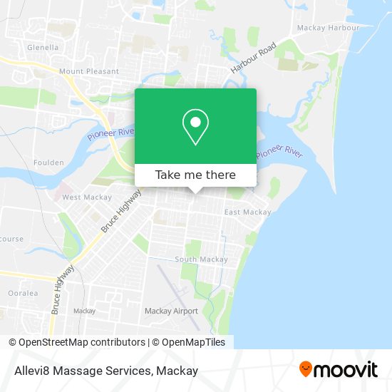 Allevi8 Massage Services map