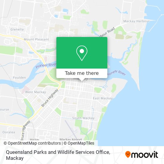 Queensland Parks and Wildlife Services Office map