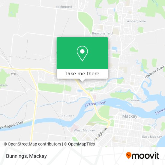 Bunnings map