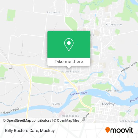 Billy Baxters Cafe map