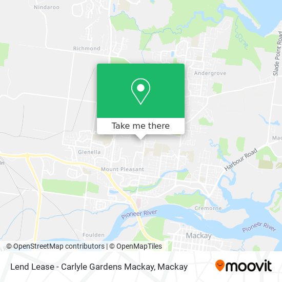 Lend Lease - Carlyle Gardens Mackay map