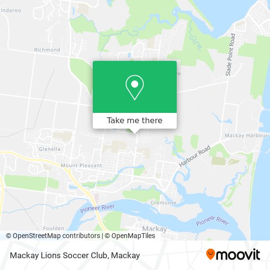 Mapa Mackay Lions Soccer Club