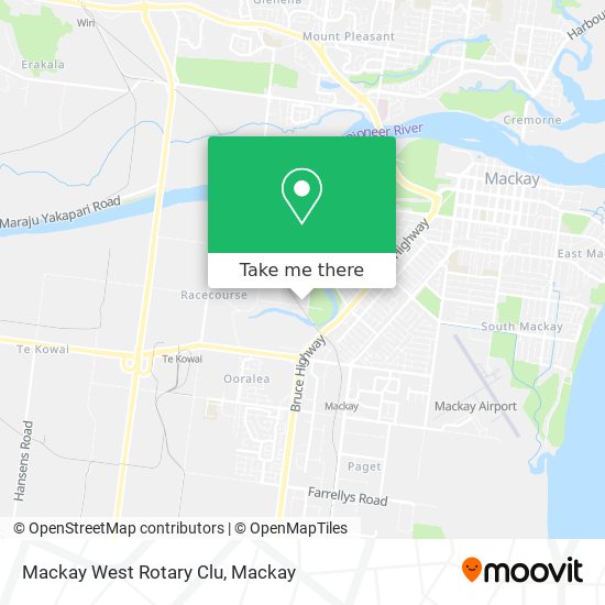 Mackay West Rotary Clu map