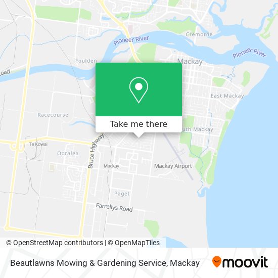 Beautlawns Mowing & Gardening Service map