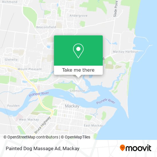 Painted Dog Massage Ad map