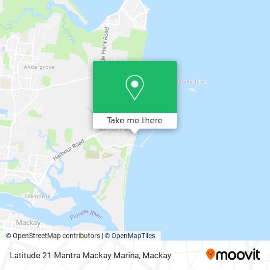 Mapa Latitude 21 Mantra Mackay Marina