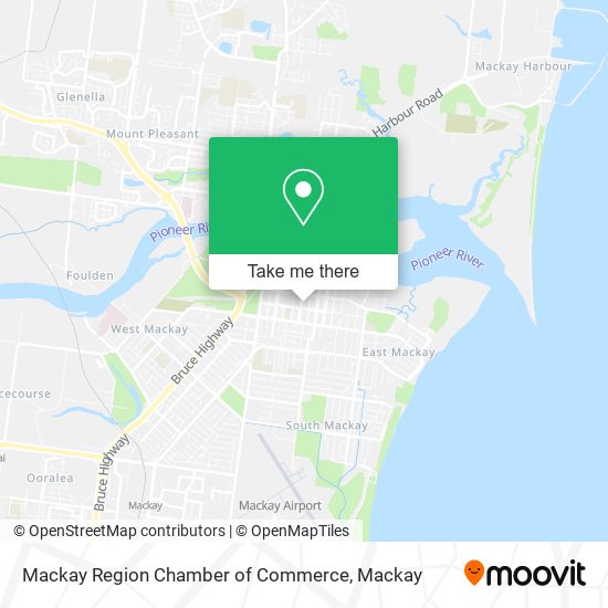 Mackay Region Chamber of Commerce map