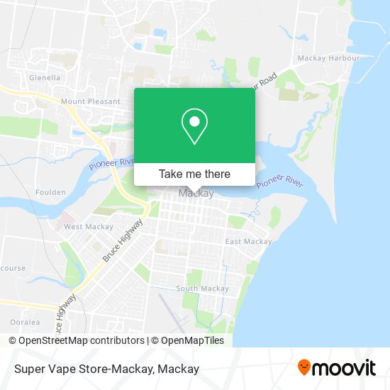 Super Vape Store-Mackay map