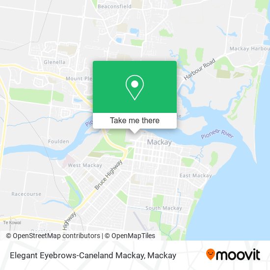 Mapa Elegant Eyebrows-Caneland Mackay