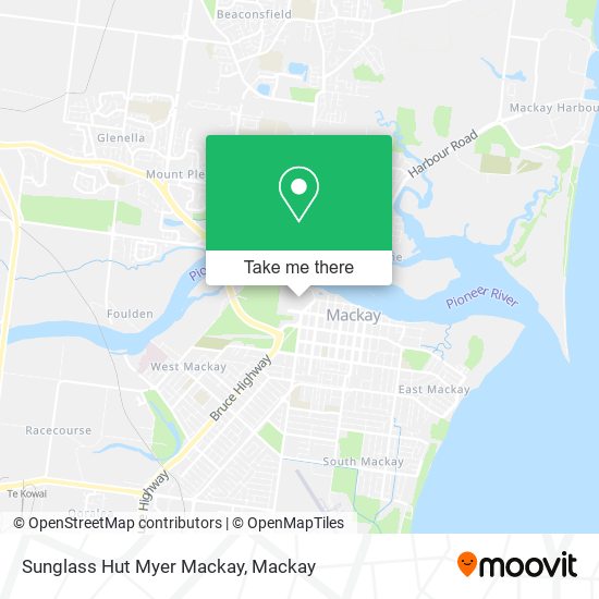 Mapa Sunglass Hut Myer Mackay