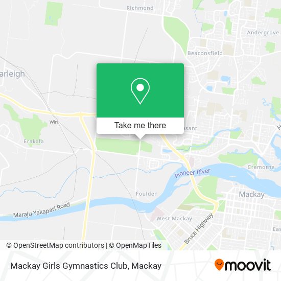Mapa Mackay Girls Gymnastics Club