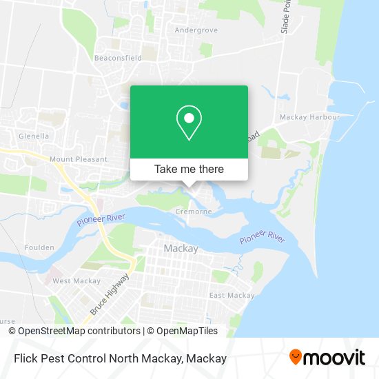 Mapa Flick Pest Control North Mackay