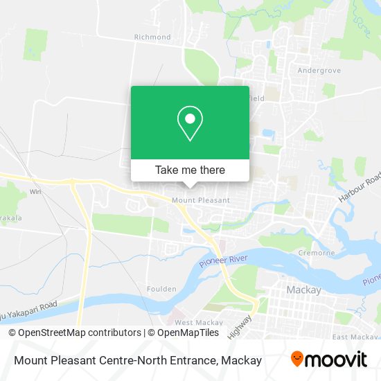 Mapa Mount Pleasant Centre-North Entrance