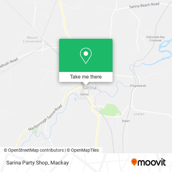 Sarina Party Shop map
