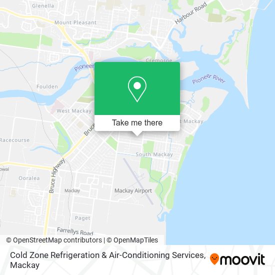 Mapa Cold Zone Refrigeration & Air-Conditioning Services