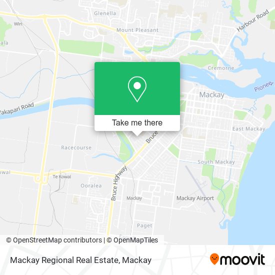 Mapa Mackay Regional Real Estate