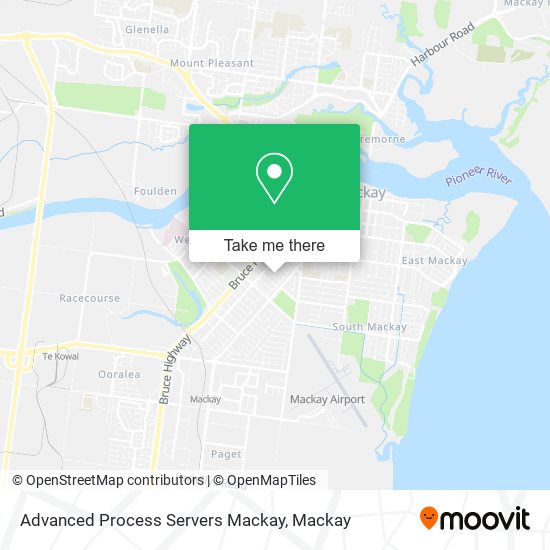 Advanced Process Servers Mackay map