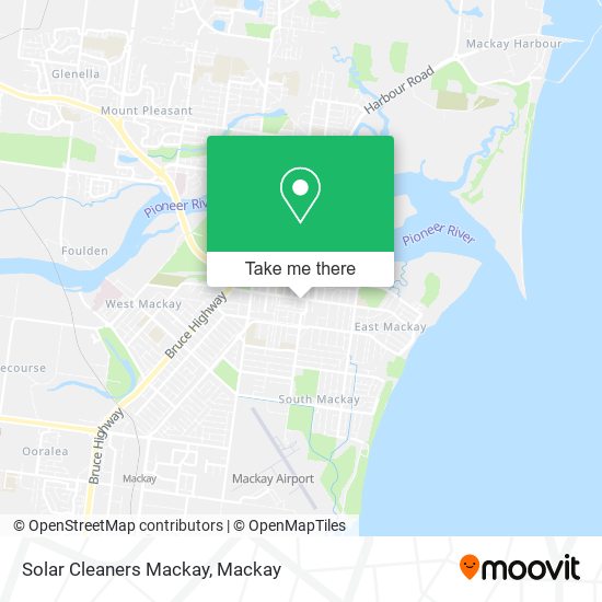 Mapa Solar Cleaners Mackay