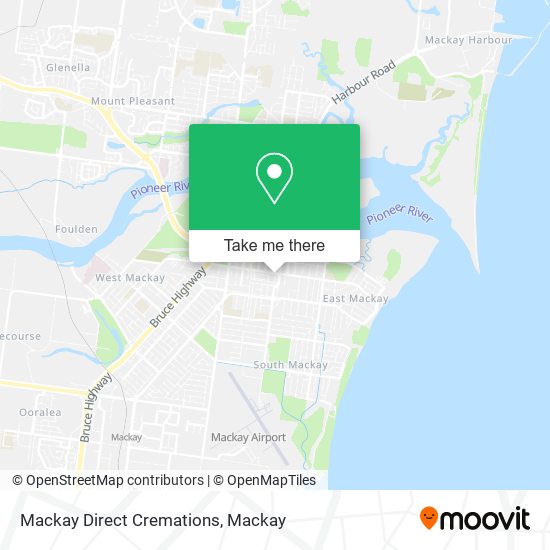 Mapa Mackay Direct Cremations