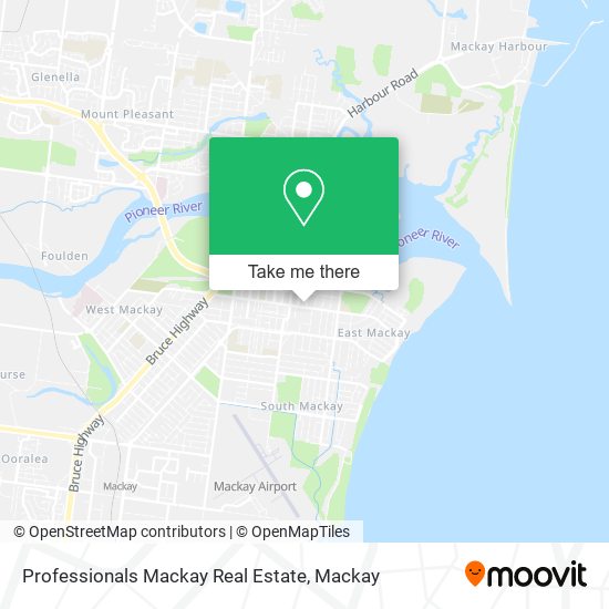 Professionals Mackay Real Estate map