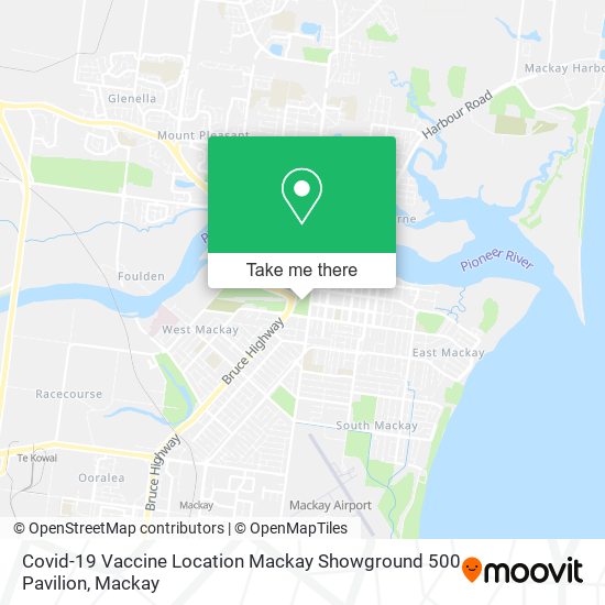 Covid-19 Vaccine Location Mackay Showground 500 Pavilion map