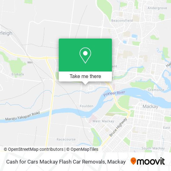 Cash for Cars Mackay Flash Car Removals map