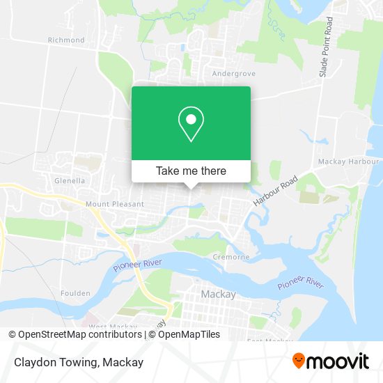 Mapa Claydon Towing