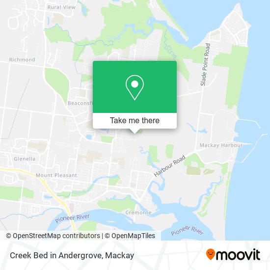 Creek Bed in Andergrove map