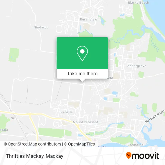 Thrifties Mackay map