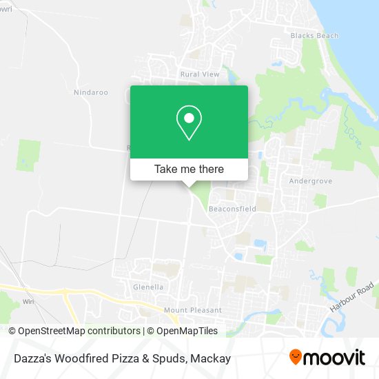 Dazza's Woodfired Pizza & Spuds map
