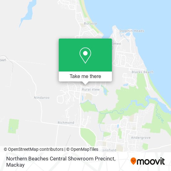 Mapa Northern Beaches Central Showroom Precinct