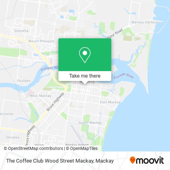 The Coffee Club Wood Street Mackay map