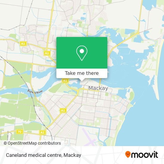 Mapa Caneland medical centre
