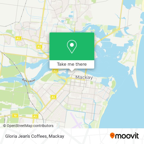 Mapa Gloria Jean's Coffees
