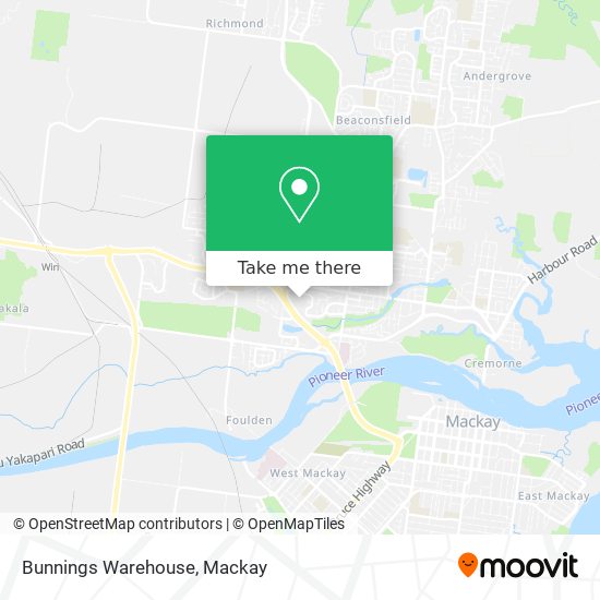 Bunnings Warehouse map