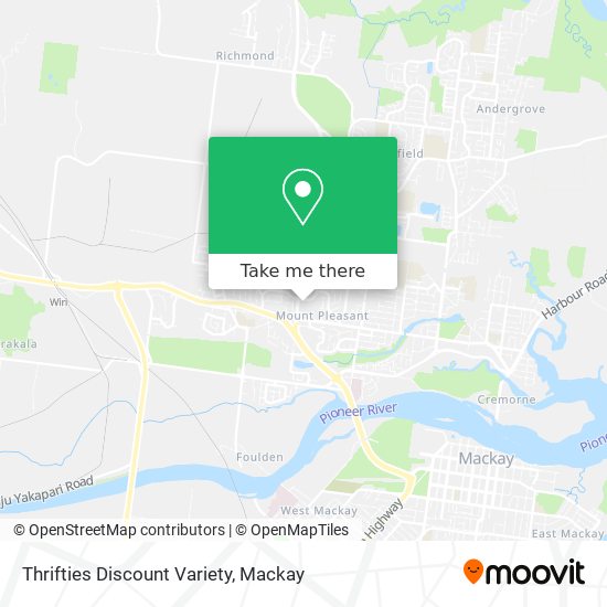 Thrifties Discount Variety map