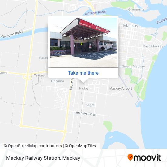 Mapa Mackay Railway Station