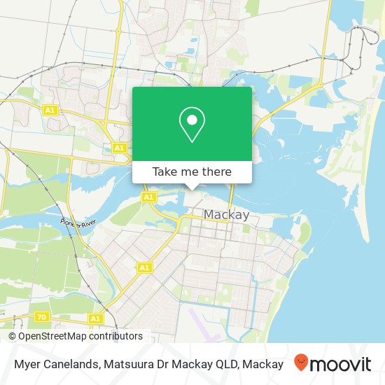 Myer Canelands, Matsuura Dr Mackay QLD map