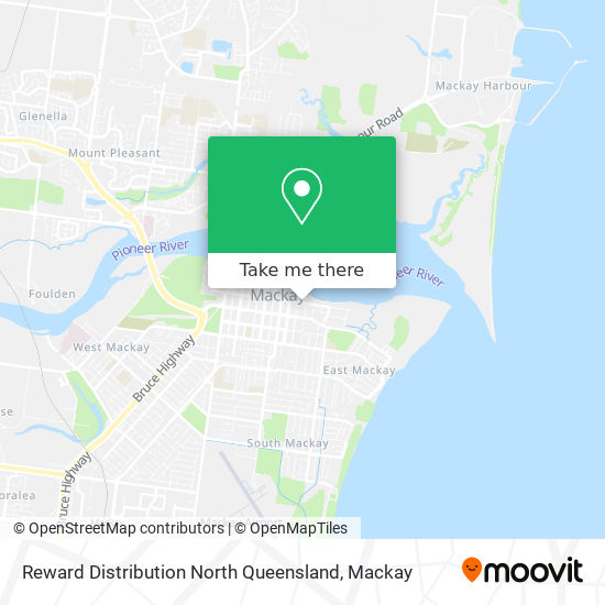 Mapa Reward Distribution North Queensland