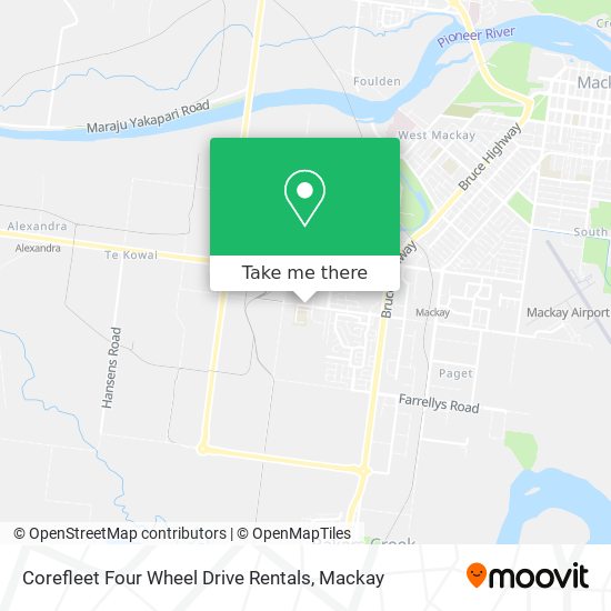 Corefleet Four Wheel Drive Rentals map