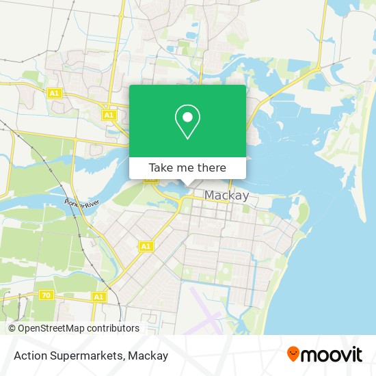 Mapa Action Supermarkets