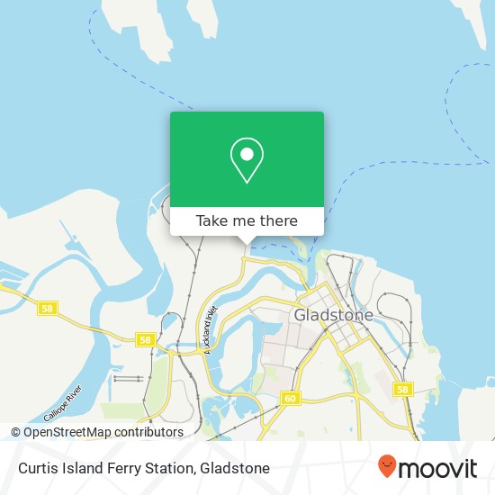 Curtis Island Ferry Station map