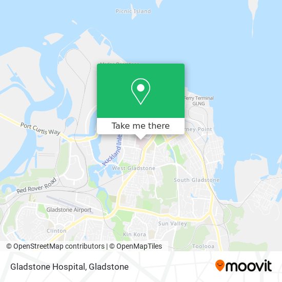 Gladstone Hospital map