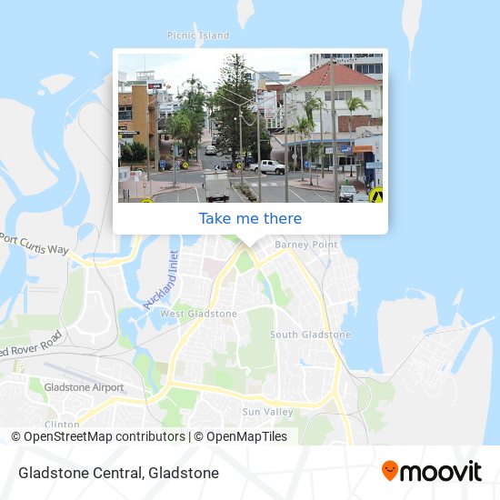Gladstone Central map