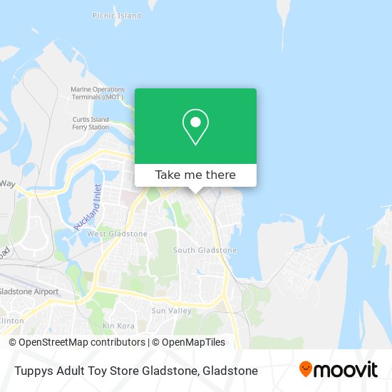 Mapa Tuppys Adult Toy Store Gladstone