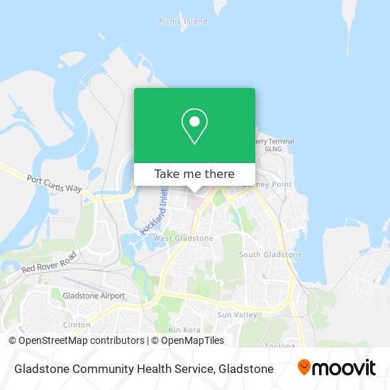 Gladstone Community Health Service map