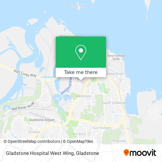 Gladstone Hospital West Wing map