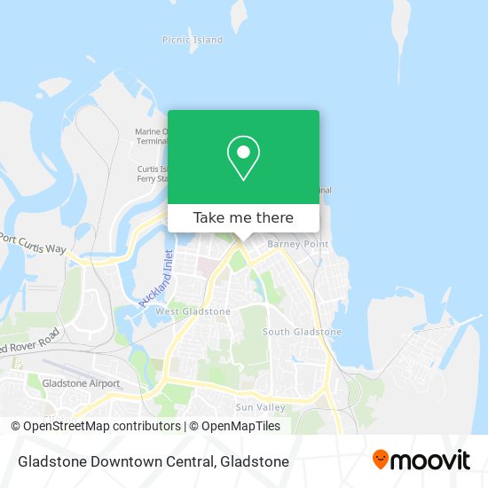 Mapa Gladstone Downtown Central