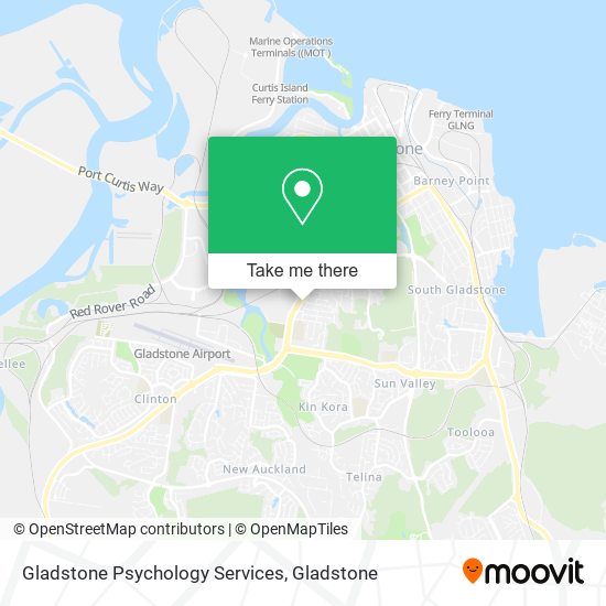 Gladstone Psychology Services map