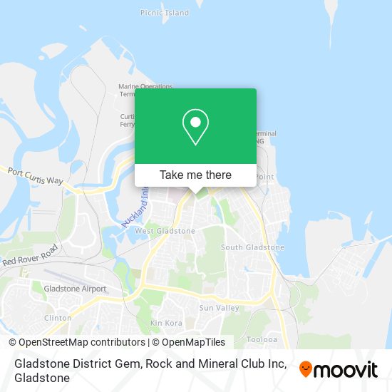 Gladstone District Gem, Rock and Mineral Club Inc map